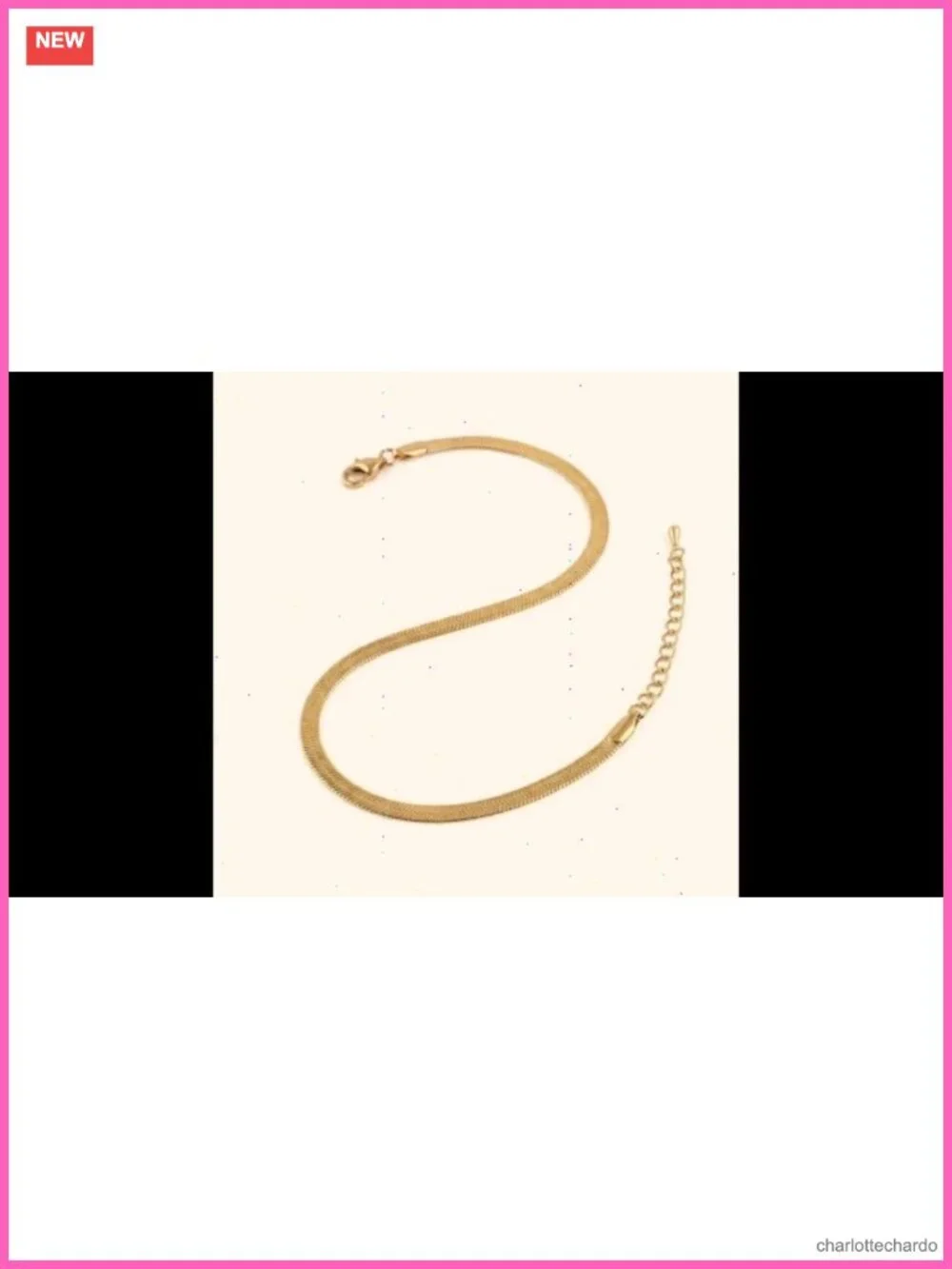 Gold Plated Herringbone Necklace 2.5mm Adjustable Layering Chain